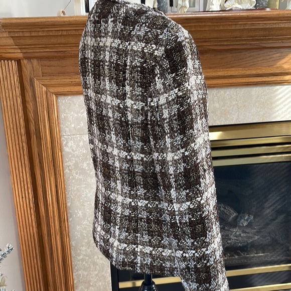 Chico’s Shades of Brown with White Forever Chic Mariette Tweed Jacket  Size0 L4 - Picture 4 of 15